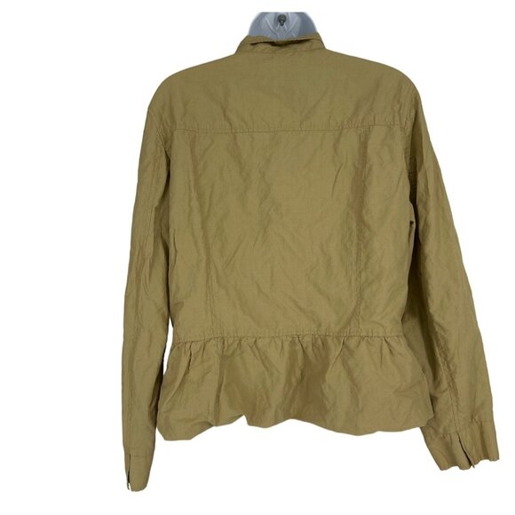 Talbots Crinkle Cotton Long Sleeve Full Zip & Snap Jacket Size 16 - Picture 4 of 9